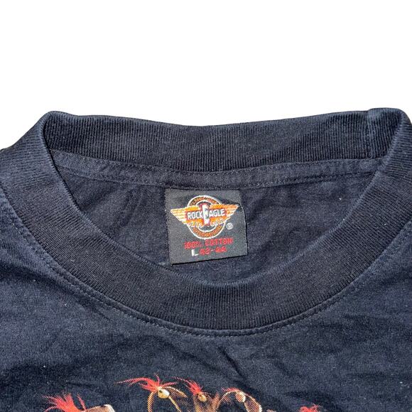 Rock Eagle Native American Bike Tee Size L - Picture 3 of 4